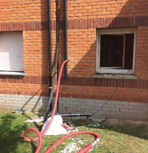 isolation des murs creux par l'extérieur avec la Supafil cavity-wall